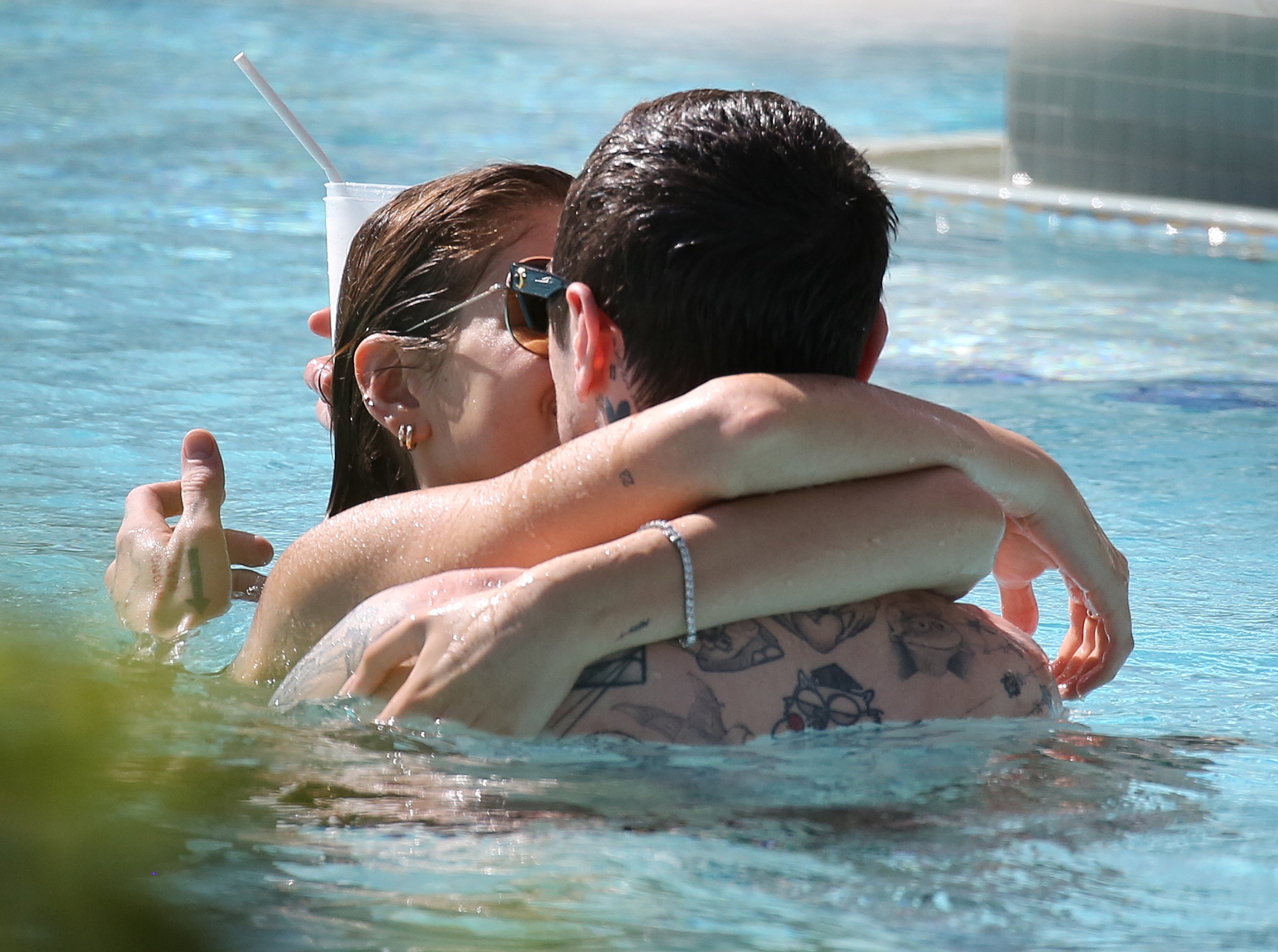Kaia Gerber in hot thong bikini at a pool in Miami HQ (84).jpg