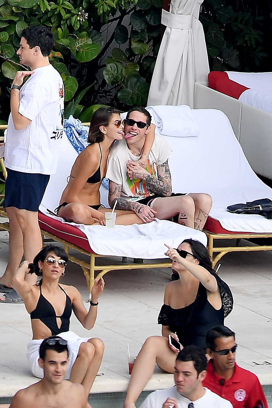 Kaia Gerber in hot thong bikini at a pool in Miami HQ (133).jpg