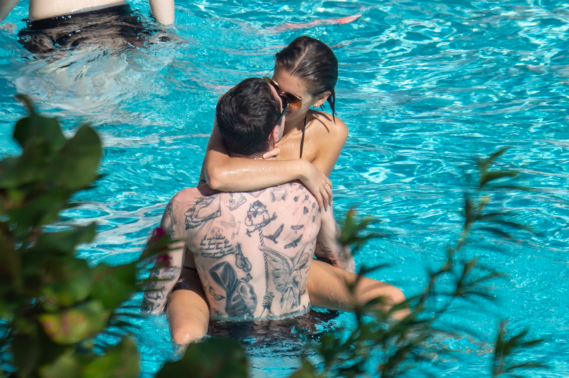 Kaia Gerber in hot thong bikini at a pool in Miami HQ (119).jpg