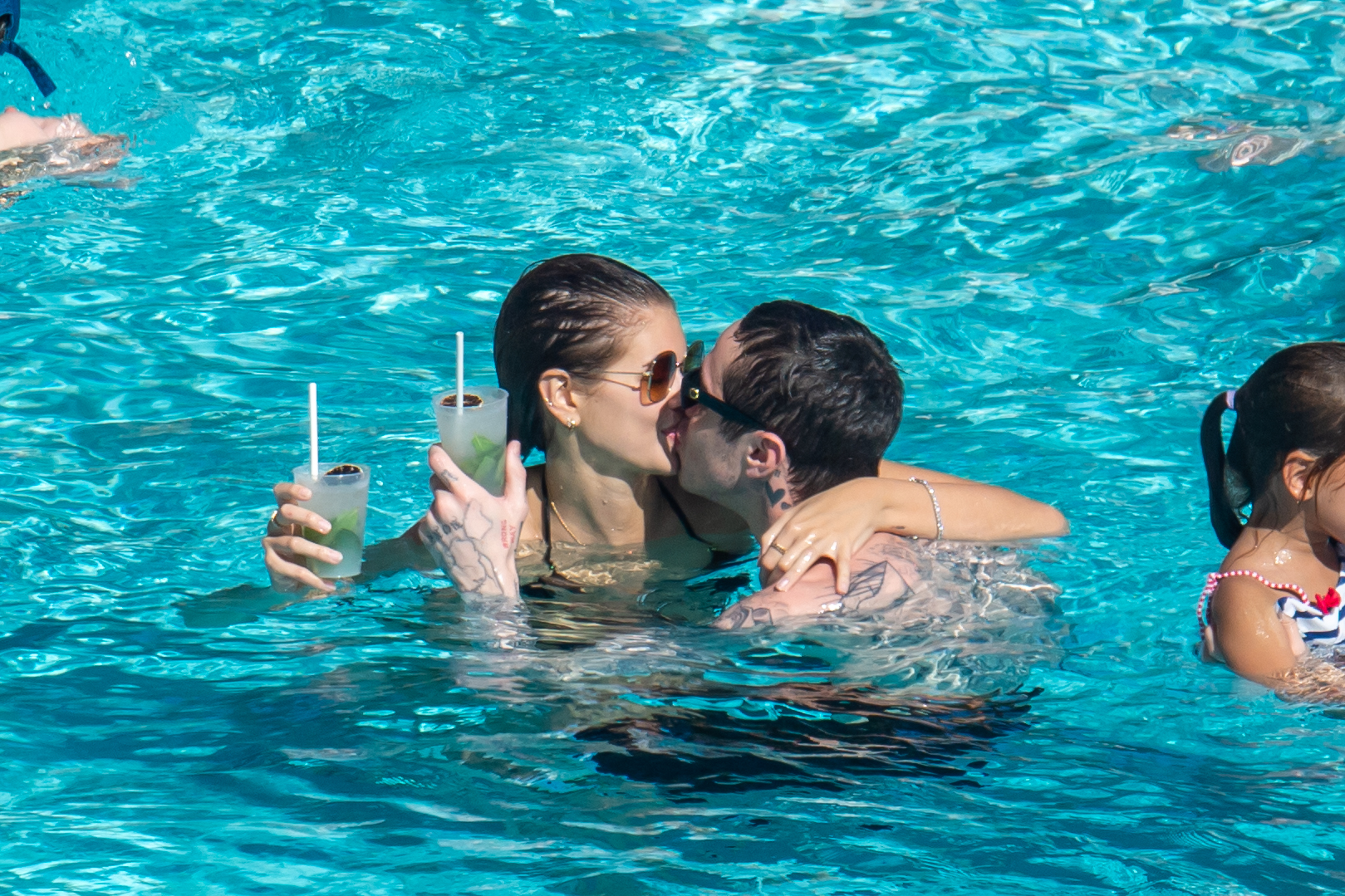 Kaia Gerber in hot thong bikini at a pool in Miami HQ (130).jpg