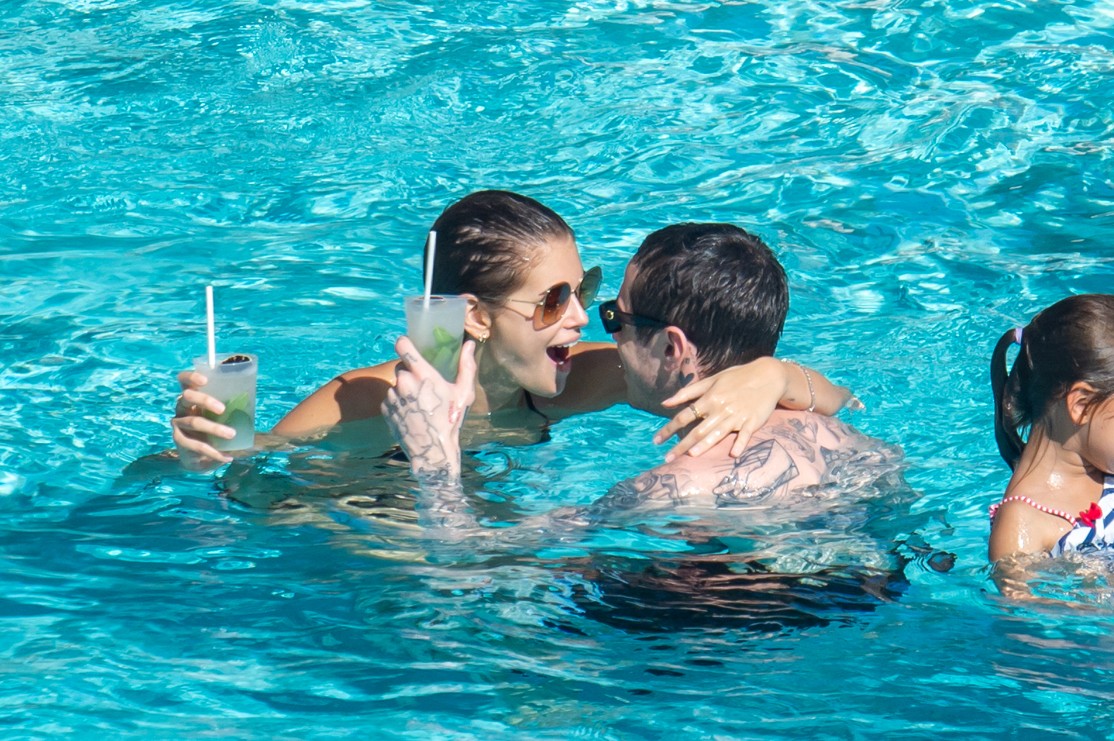 Kaia Gerber in hot thong bikini at a pool in Miami HQ (128).jpg
