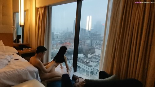 Cute girlfriend with a superb body having sex in a luxury hotel